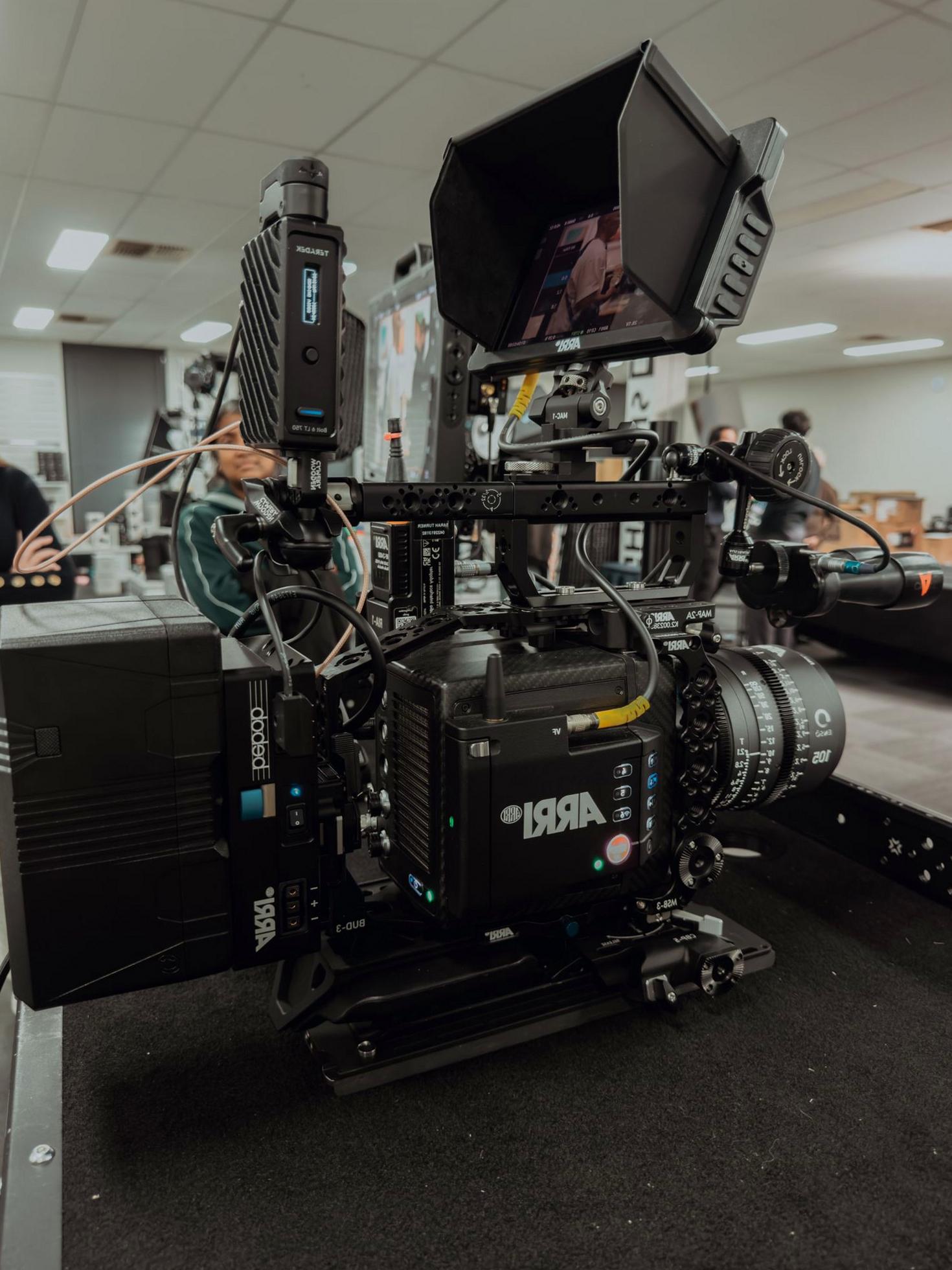 High-end cinema camera on set in a Melbourne studio